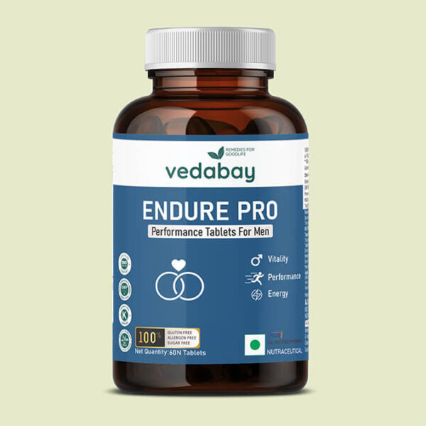 Endure Pro Tablets | Ayurvedic Supplement to Increase Stamina and Endurance in Men | Last Longer with Extra Staying Power | Enhances Blood Flow and Libido for Performance