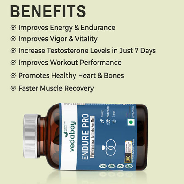 Endure Pro Tablets | Ayurvedic Supplement to Increase Stamina and Endurance in Men | Last Longer with Extra Staying Power | Enhances Blood Flow and Libido for Performance - Image 3